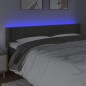 vidaXL Cabecero con LED de terciopelo gris oscuro 163x16x78/88 cm