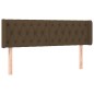 vidaXL Cabecero con LED de tela marrón oscuro 163x16x78/88 cm vidaXL Cabecero con LED de tela marrón oscuro 163x16x78/88 cm