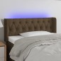 vidaXL Cabecero con LED de tela marrón oscuro 93x16x78/88 cm vidaXL Cabecero con LED de tela marrón oscuro 93x16x78/88 cm