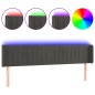 vidaXL Cabecero con LED de terciopelo gris oscuro 203x16x78/88 cm vidaXL Cabecero con LED de terciopelo gris oscuro 203x16x78/88 cm