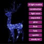 vidaXL Adorno de reno de Navidad acrílico azul 140 LEDs 120 cm vidaXL Adorno de reno de Navidad acrílico azul 140 LEDs 120 cm