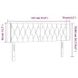 vidaXL Cabecero con LED de tela azul 147x16x78/88 cm vidaXL Cabecero con LED de tela azul 147x16x78/88 cm