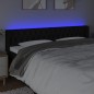 vidaXL Cabecero con LED de tela negro 183x16x78/88 cm vidaXL Cabecero con LED de tela negro 183x16x78/88 cm