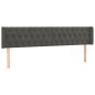 vidaXL Cabecero con LED de terciopelo gris oscuro 203x16x78/88 cm vidaXL Cabecero con LED de terciopelo gris oscuro 203x16x78/88 cm