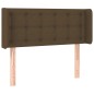 vidaXL Cabecero con LED de tela marrón oscuro 83x16x78/88 cm