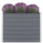 vidaXL Jardinera elevada 100x100x77 cm acero galvanizado gris