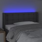 vidaXL Cabecero con luces LED de tela gris oscuro 93x16x78/88 cm vidaXL Cabecero con luces LED de tela gris oscuro 93x16x78/88 cm