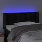 vidaXL Cabecero con LED de terciopelo negro 83x16x78/88 cm vidaXL Cabecero con LED de terciopelo negro 83x16x78/88 cm
