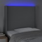 vidaXL Cabecero con LED de tela gris claro 83x16x118/128 cm vidaXL Cabecero con LED de tela gris claro 83x16x118/128 cm