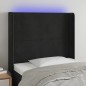 vidaXL Cabecero con LED de terciopelo negro 103x16x118/128 cm vidaXL Cabecero con LED de terciopelo negro 103x16x118/128 cm