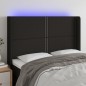 vidaXL Cabecero con LED de tela negro 147x16x118/128 cm vidaXL Cabecero con LED de tela negro 147x16x118/128 cm