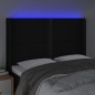 vidaXL Cabecero con LED de tela negro 147x16x118/128 cm vidaXL Cabecero con LED de tela negro 147x16x118/128 cm