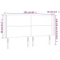 vidaXL Cabecero con LED de terciopelo azul oscuro 203x16x118/128 cm
