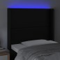 vidaXL Cabecero con LED cuero sintético negro 103x16x118/128 cm vidaXL Cabecero con LED cuero sintético negro 103x16x118/128 cm