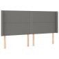 vidaXL Cabecero con LED de tela gris oscuro 163x16x118/128 cm vidaXL Cabecero con LED de tela gris oscuro 163x16x118/128 cm