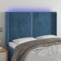 vidaXL Cabecero con LED de terciopelo azul oscuro 147x16x118/128 cm vidaXL Cabecero con LED de terciopelo azul oscuro 147x16x118/128 cm