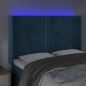vidaXL Cabecero con LED de terciopelo azul oscuro 147x16x118/128 cm vidaXL Cabecero con LED de terciopelo azul oscuro 147x16x118/128 cm