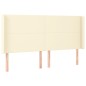 vidaXL Cabecero con LED cuero sintético color crema 203x16x118/128 cm vidaXL Cabecero con LED cuero sintético color crema 203x16x118/128 cm