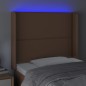 vidaXL Cabecero con LED cuero sintético marrón 103x16x118/128 cm vidaXL Cabecero con LED cuero sintético marrón 103x16x118/128 cm