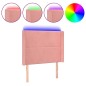 vidaXL Cabecero con LED de terciopelo rosa 83x16x118/128 cm vidaXL Cabecero con LED de terciopelo rosa 83x16x118/128 cm