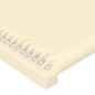 vidaXL Cabecero con LED cuero sintético color crema 93x16x118/128 cm vidaXL Cabecero con LED cuero sintético color crema 93x16x118/128 cm