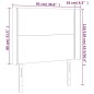 vidaXL Cabecero con LED cuero sintético color crema 93x16x118/128 cm vidaXL Cabecero con LED cuero sintético color crema 93x16x118/128 cm