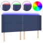 vidaXL Cabecero con LED de tela azul 163x16x118/128 cm vidaXL Cabecero con LED de tela azul 163x16x118/128 cm