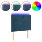 vidaXL Cabecero con LED de terciopelo azul oscuro 93x16x118/128 cm vidaXL Cabecero con LED de terciopelo azul oscuro 93x16x118/128 cm