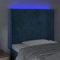 vidaXL Cabecero con LED de terciopelo azul oscuro 93x16x118/128 cm vidaXL Cabecero con LED de terciopelo azul oscuro 93x16x118/128 cm