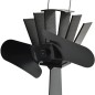 vidaXL Ventilador de estufa accionado por calor 2 aspas negro vidaXL Ventilador de estufa accionado por calor 2 aspas negro