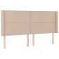 vidaXL Cabecero con LED cuero sintético capuchino 163x16x118/128cm vidaXL Cabecero con LED cuero sintético capuchino 163x16x118/128cm
