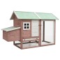 vidaXL Gallinero madera maciza de pino y abeto moca 170x81x110 cm vidaXL Gallinero madera maciza de pino y abeto moca 170x81x110 cm