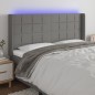 vidaXL Cabecero con LED de tela gris oscuro 183x16x118/128 cm vidaXL Cabecero con LED de tela gris oscuro 183x16x118/128 cm