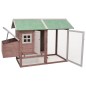 vidaXL Gallinero madera maciza de pino y abeto moca 170x81x110 cm vidaXL Gallinero madera maciza de pino y abeto moca 170x81x110 cm
