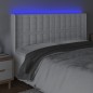 vidaXL Cabecero con LED cuero sintético blanco 147x16x118/128 cm vidaXL Cabecero con LED cuero sintético blanco 147x16x118/128 cm
