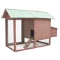 vidaXL Gallinero madera maciza de pino y abeto moca 170x81x110 cm vidaXL Gallinero madera maciza de pino y abeto moca 170x81x110 cm