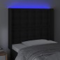 vidaXL Cabecero con LED cuero sintético negro 93x16x118/128 cm vidaXL Cabecero con LED cuero sintético negro 93x16x118/128 cm