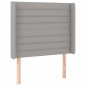 vidaXL Cabecero con LED de tela gris claro 93x16x118/128 cm vidaXL Cabecero con LED de tela gris claro 93x16x118/128 cm