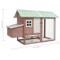 vidaXL Gallinero madera maciza de pino y abeto moca 170x81x110 cm vidaXL Gallinero madera maciza de pino y abeto moca 170x81x110 cm