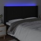 vidaXL Cabecero con LED de tela negro 203x16x118/128 cm vidaXL Cabecero con LED de tela negro 203x16x118/128 cm