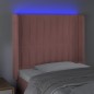 vidaXL Cabecero con LED de terciopelo rosa 103x16x118/128 cm vidaXL Cabecero con LED de terciopelo rosa 103x16x118/128 cm