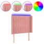 vidaXL Cabecero con LED de terciopelo rosa 93x16x118/128 cm vidaXL Cabecero con LED de terciopelo rosa 93x16x118/128 cm