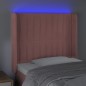 vidaXL Cabecero con LED de terciopelo rosa 93x16x118/128 cm vidaXL Cabecero con LED de terciopelo rosa 93x16x118/128 cm