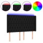 vidaXL Cabecero con LED de tela negro 163x16x118/128 cm vidaXL Cabecero con LED de tela negro 163x16x118/128 cm
