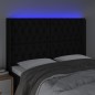 vidaXL Cabecero con LED de tela negro 163x16x118/128 cm vidaXL Cabecero con LED de tela negro 163x16x118/128 cm