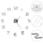 vidaXL Reloj 3D de pared con diseño moderno 100 cm XXL plateado vidaXL Reloj 3D de pared con diseño moderno 100 cm XXL plateado