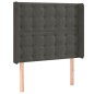 vidaXL Cabecero con LED de terciopelo gris oscuro 83x16x118/128 cm vidaXL Cabecero con LED de terciopelo gris oscuro 83x16x118/128 cm