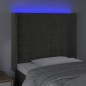 vidaXL Cabecero con LED de terciopelo gris oscuro 83x16x118/128 cm vidaXL Cabecero con LED de terciopelo gris oscuro 83x16x118/128 cm