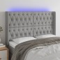 vidaXL Cabecero con LED de tela gris claro 163x16x118/128 cm vidaXL Cabecero con LED de tela gris claro 163x16x118/128 cm