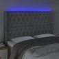 vidaXL Cabecero con LED de tela gris claro 163x16x118/128 cm vidaXL Cabecero con LED de tela gris claro 163x16x118/128 cm